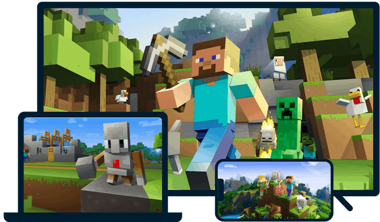Minecraft p&aring; olika enheter.